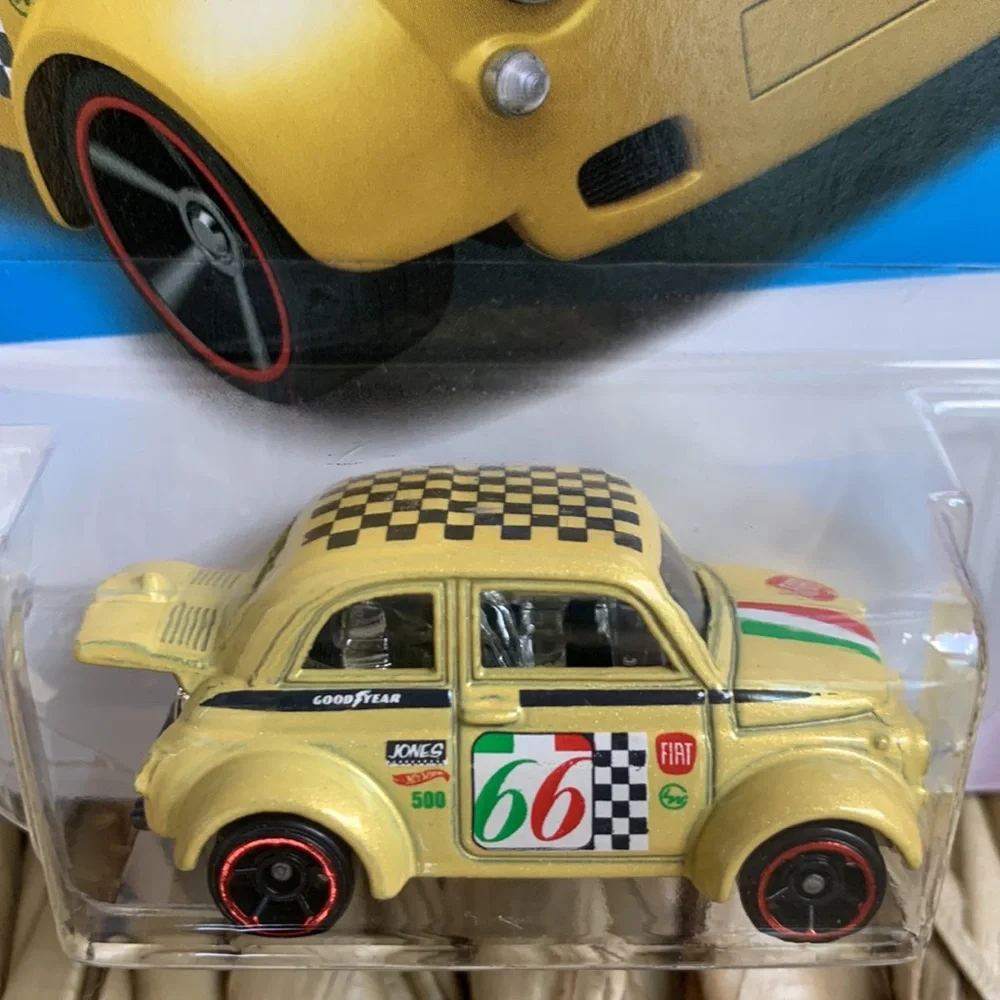 Hot Wheels 1960 Fiat 500D Modificado Hotwheels 1960s Yellow Race Car 2024 🆕